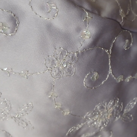 Jessica McClintock Gunne Sax Faux 2 Piece Lilac Satin Gown NEW- Sz. 7/8 - Picture 8 of 14